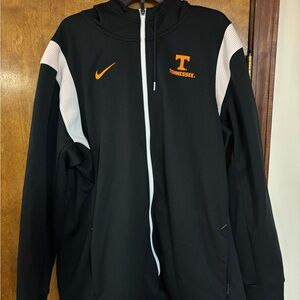 Nike Men's Tennessee team issue Black and Orange full zip hoody